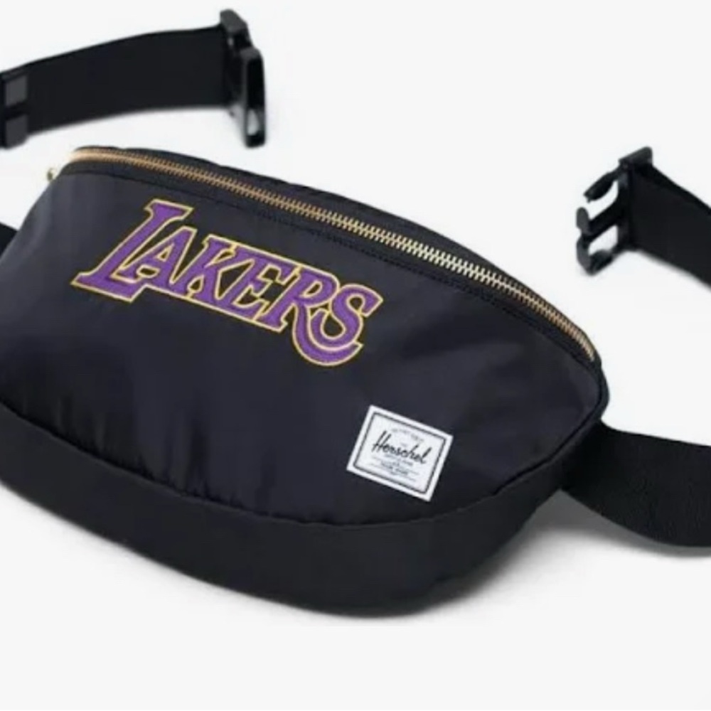 Herschel Supply Company Black and Purple Belt Bag Crescent Design - Picture 3 of 4